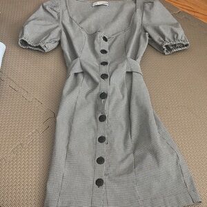 Urban Outfitters Black and White Long Sleeve Dress